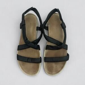 Ecco Corksphere Black Strappy Sandals